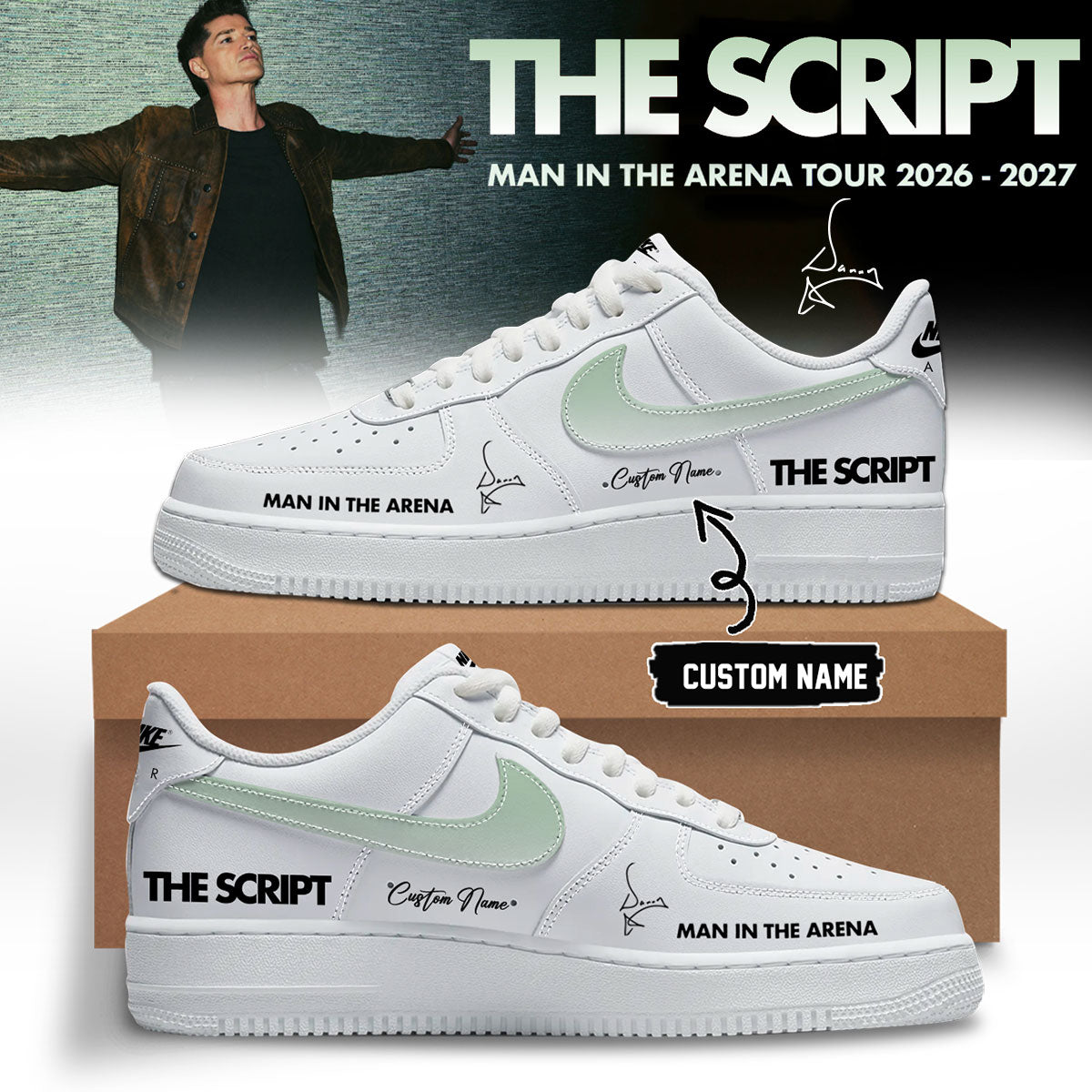 The Script ”Man In The Arena” Tour 2026/27 Limited Edition Signature – Shoes 7