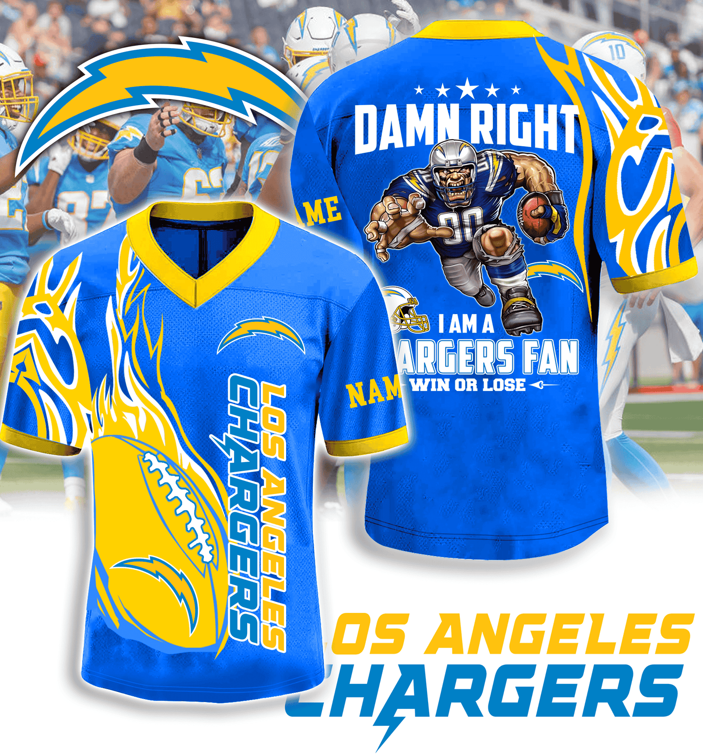Los Angeles Chargers Fan Jersey
