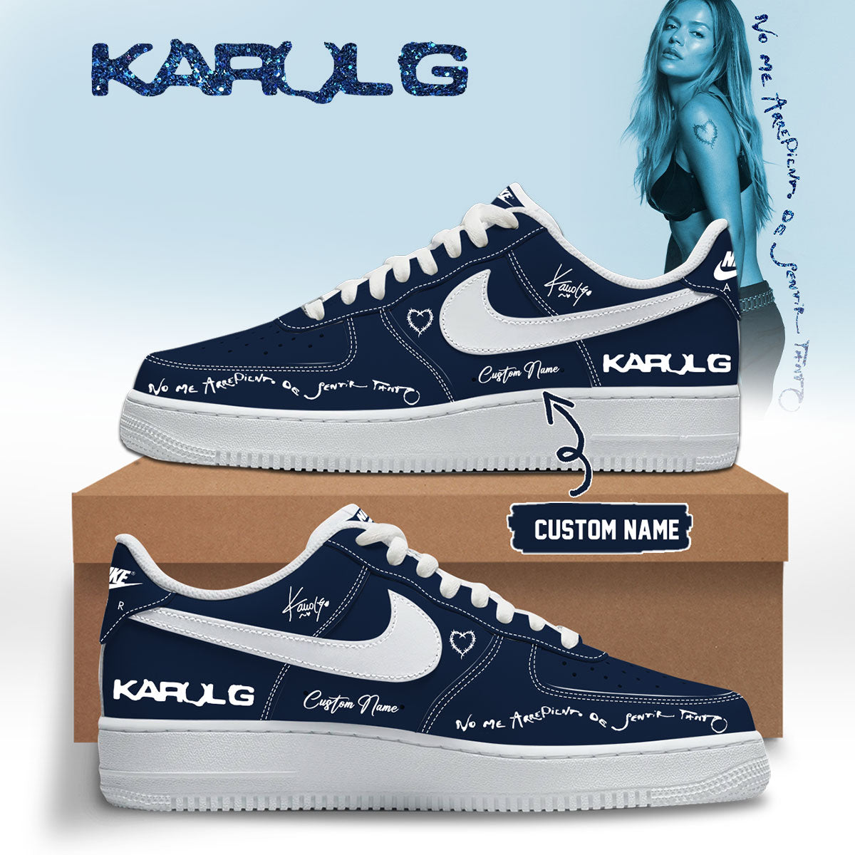 .KaRol G Album “NO ME ARREPIENTO DE SENTIR TANTO” 🩵 – Shoes 2-1