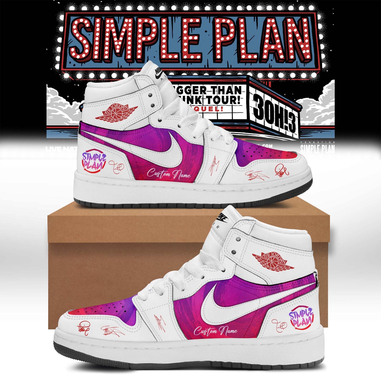 Simple Plan " The Bigger Than You Think! Tour " Shoes 6