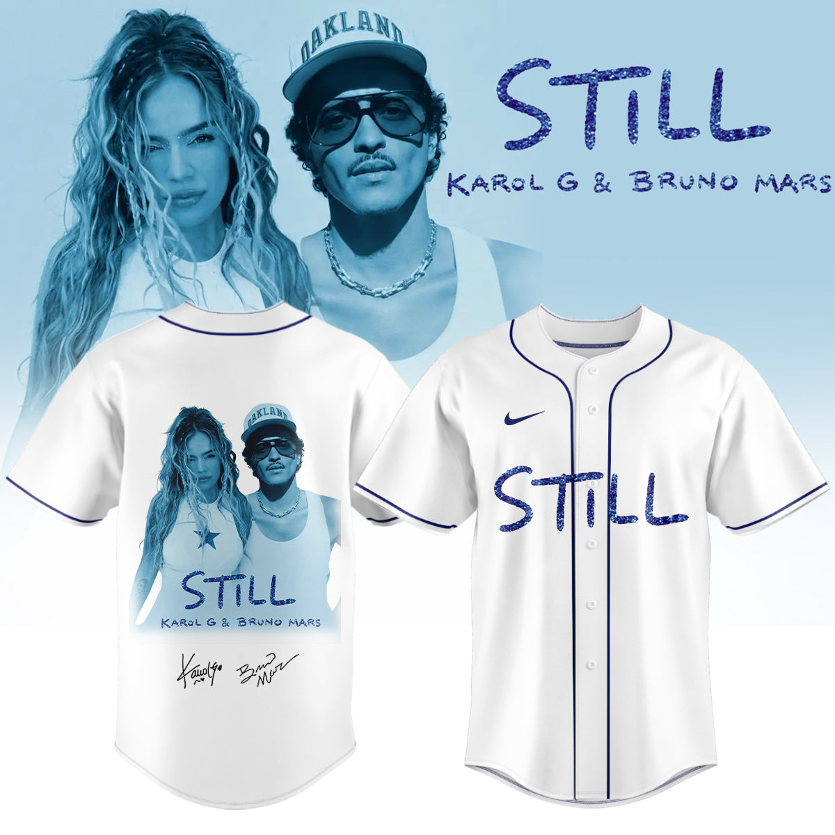 __,,Karol G & Bruno Mars “STILL” – Limited Edition Signature Jersey