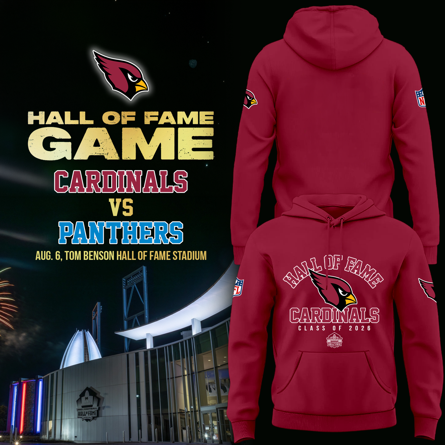 Arizona Cardinals - Hall of Fame Game 2026 Limited Edition Hoodie