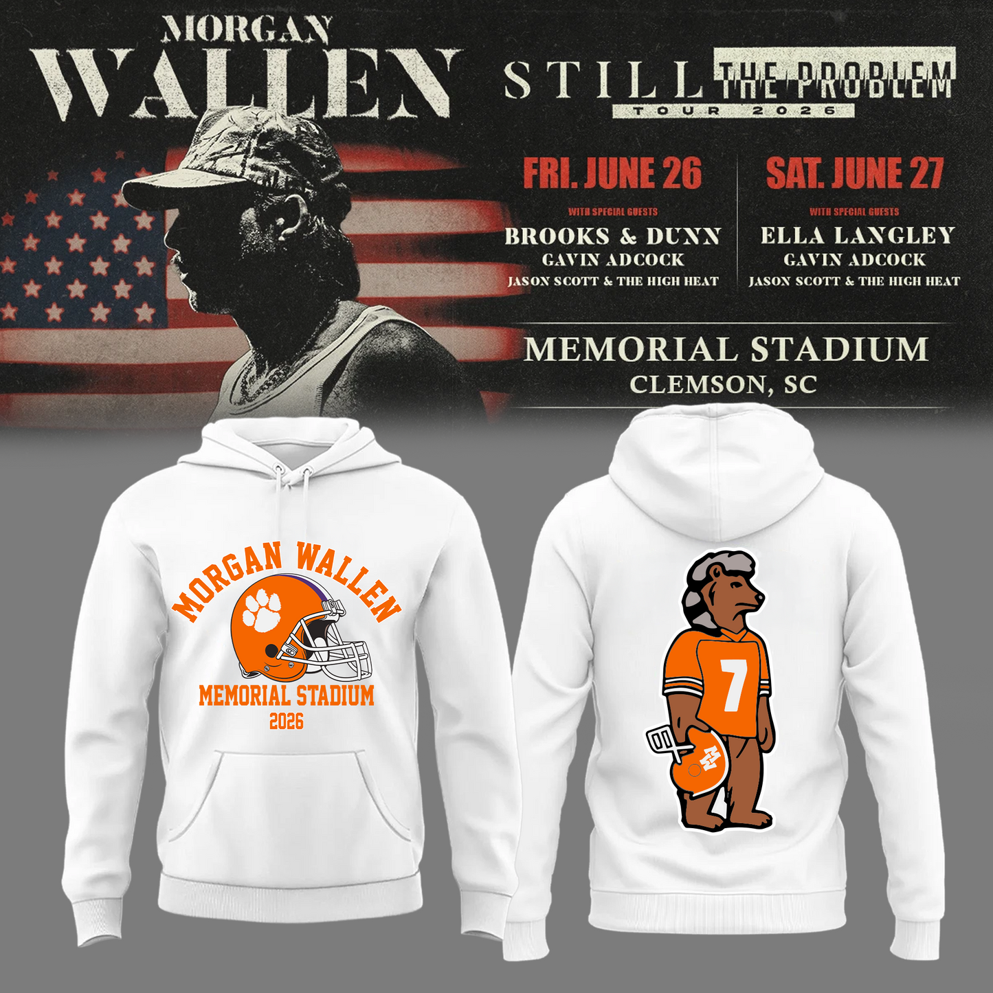 MW x The Clemson Takeover Hoodie Limited Tour Drop