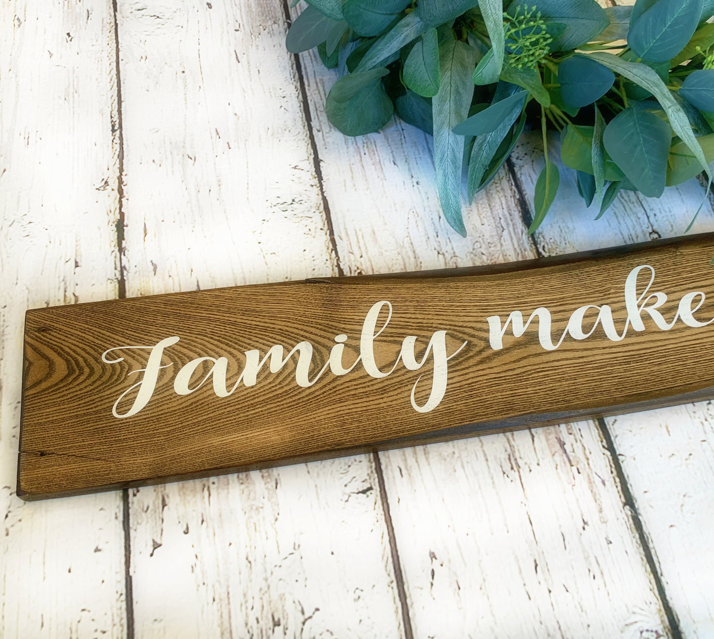 Family Makes This House A Home Sign, Family Sign, Farmhouse Decor, Rustic Wood Sign, Housewarming Gift, Farmhouse Sign, Wall Decor