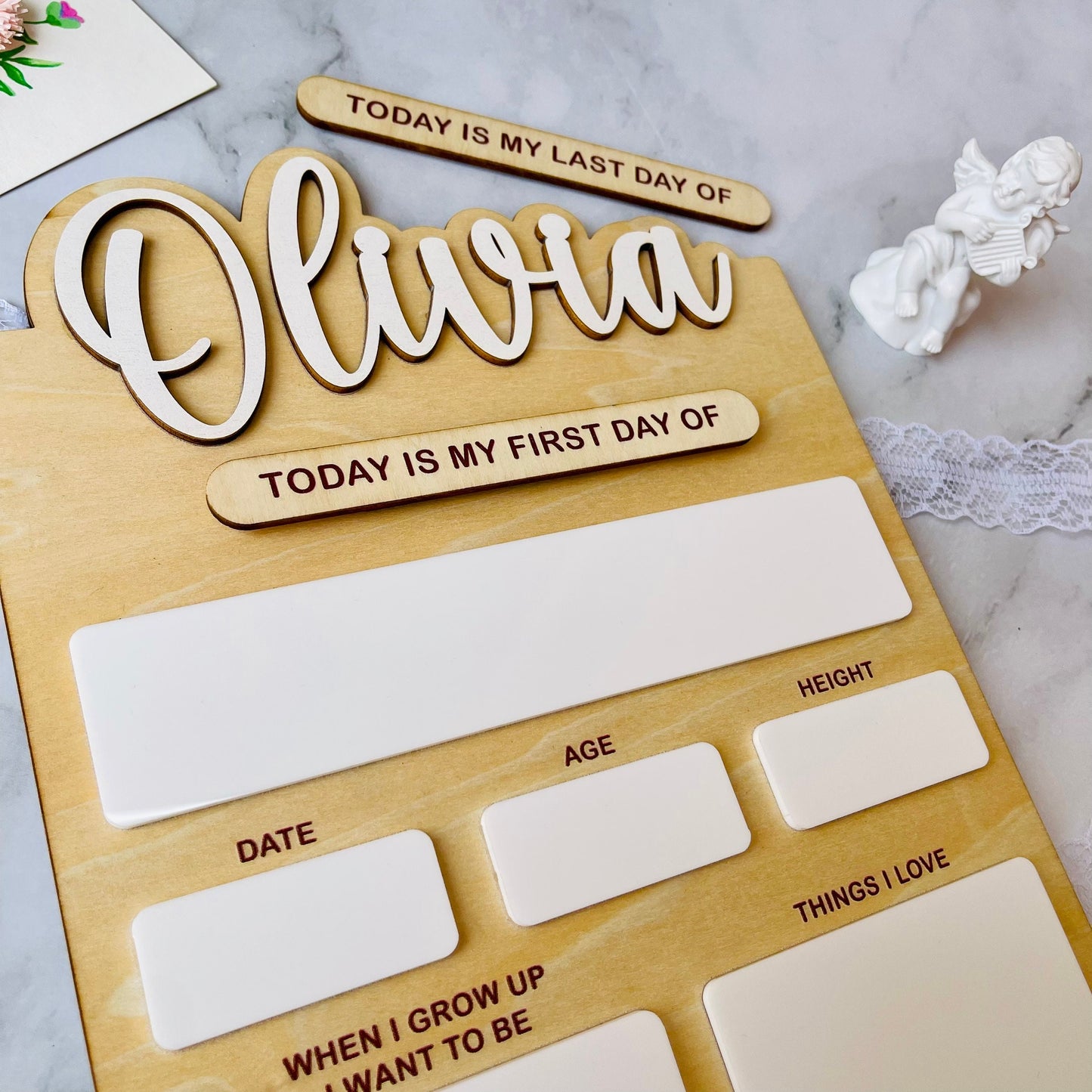 First Day of School Sign, Back to School, Personalized Last Day of School Sign, Reusable Dry Erase Board, Back to School Photo Prop