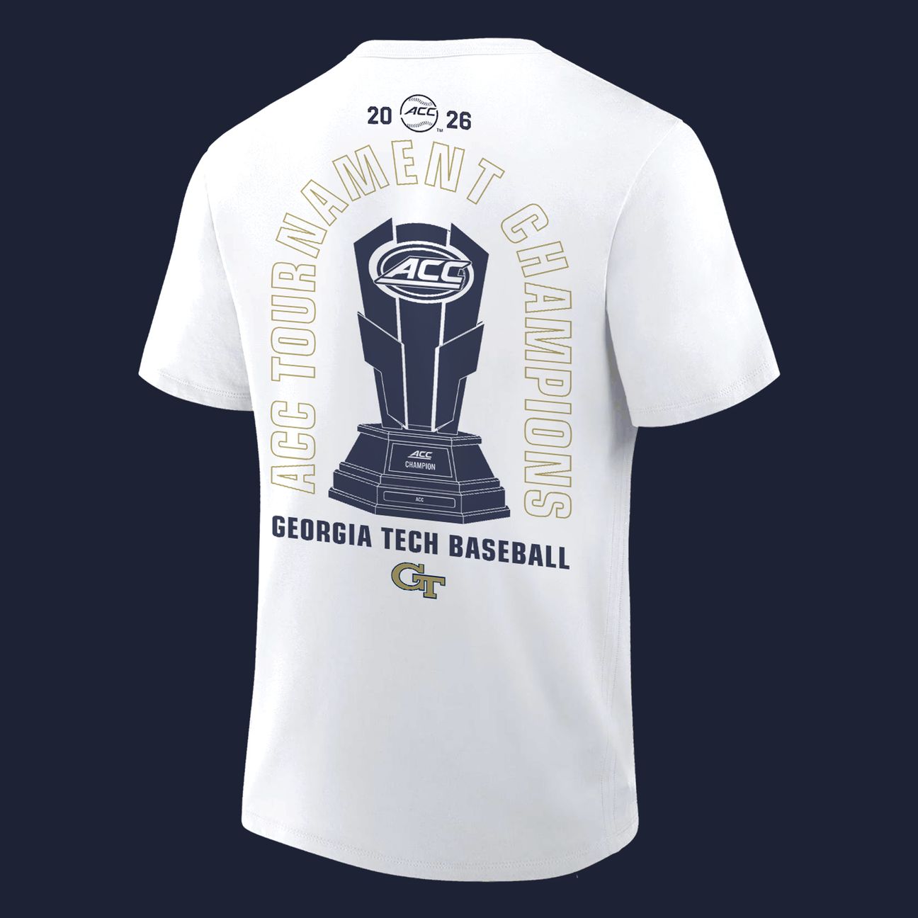 Georgia Tech Yellow Jackets Baseball Adidas ACC Tournament Champions Tee