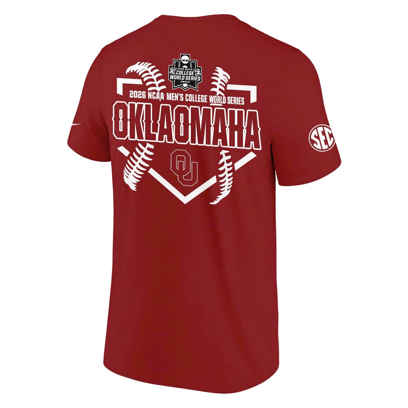 Exclusive Oklahoma Sooners 2026 Baseball College World Series "OKLAOMAHA" T-Shirt.
