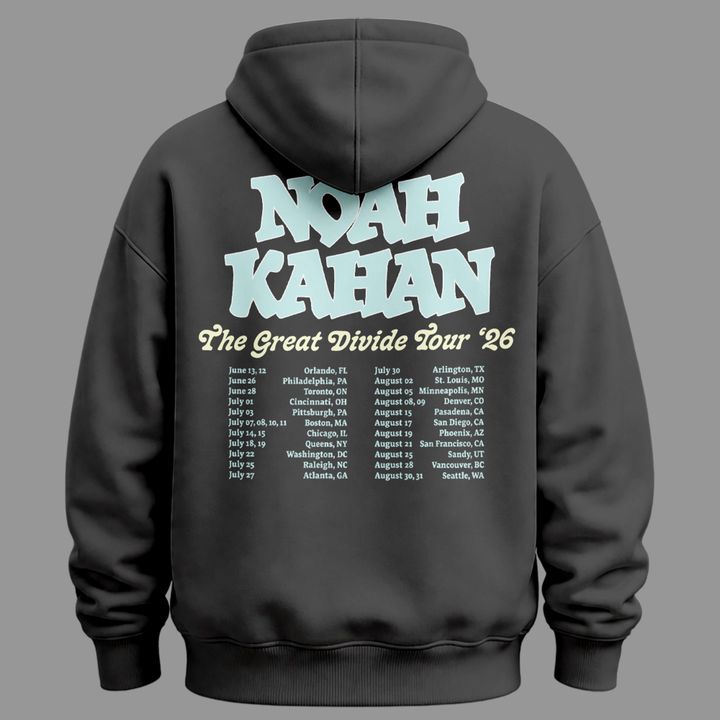 Exclusive Version "I went off my meds at" Noah Kahan The Great Divide Tour Hoodie