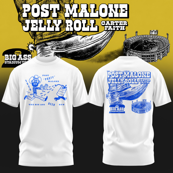 Post Malone The Big Ass Stadium Tour 2026 tshirt 03