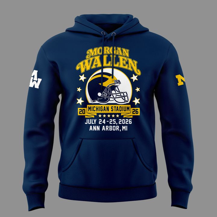 Hoodie Morgan Wallen x Michigan Wolverines Football - Still The Problem Tour 2026 Hoodie