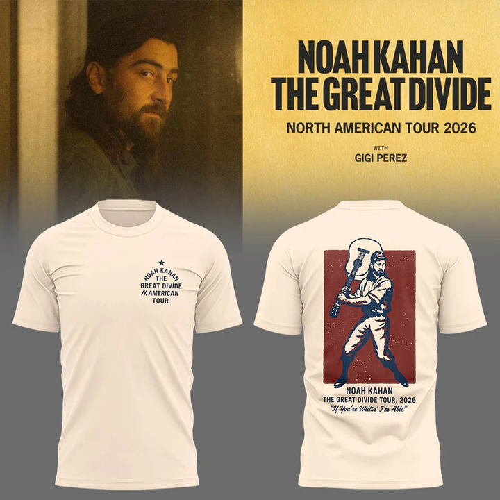 30. Noah Kahan North American - The Great Divide Tour 2026 T-Shirt