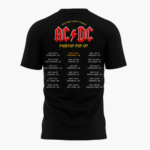 Limited Edition POWER UP Tour 2026 At Ohio Stadium T-Shirt