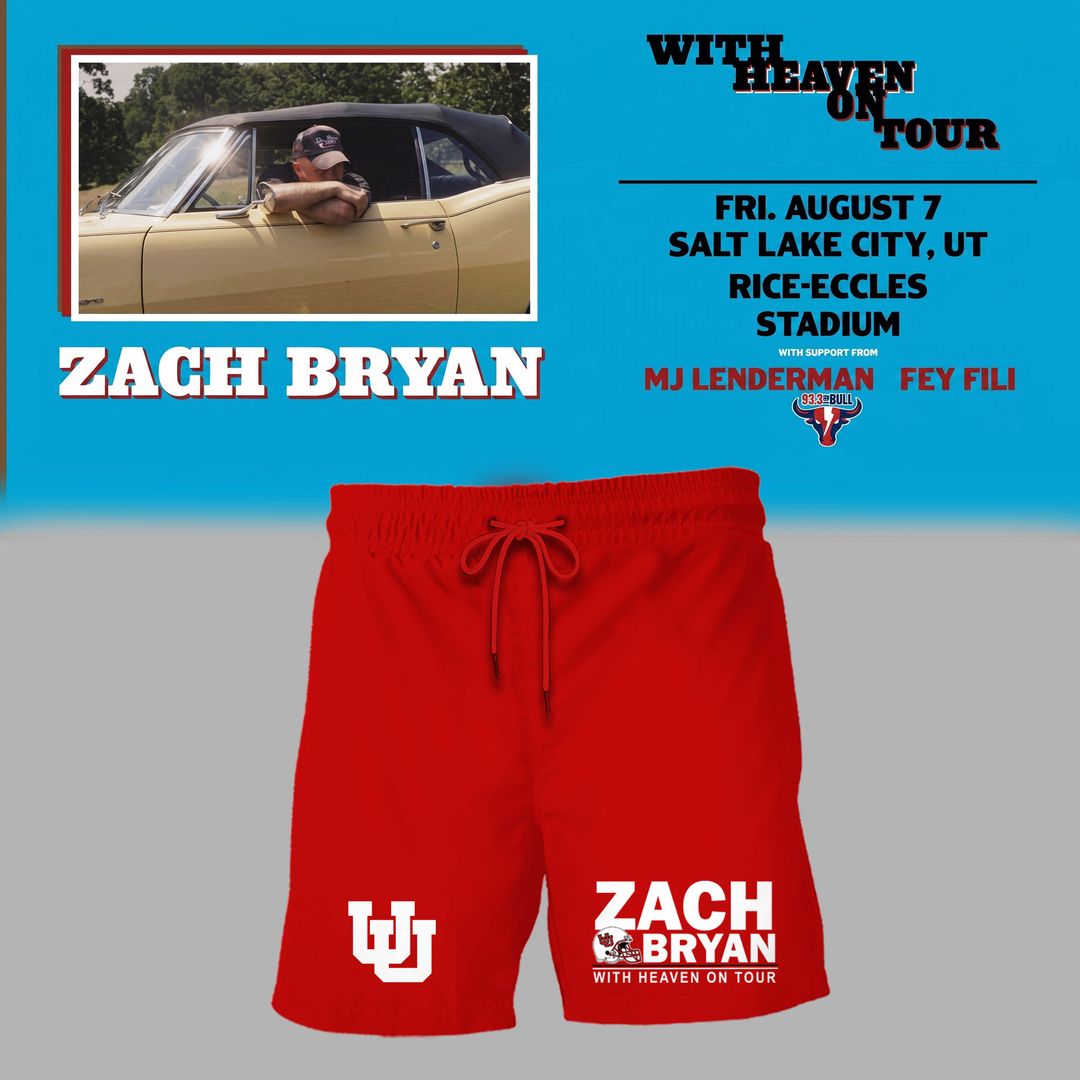 01. New Shirt Zach Bryan x Utah Utes Football - With Heaven On Tour 2026 T-Shirt