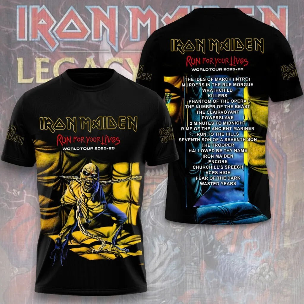 Iron Maiden - Run For Your Lives - World Tour 2026 T-shirt