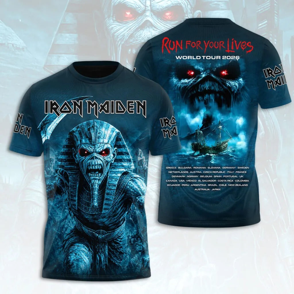 Iron Maiden - Run For Your Lives - World Tour 2026 Limited Edition T-shirt