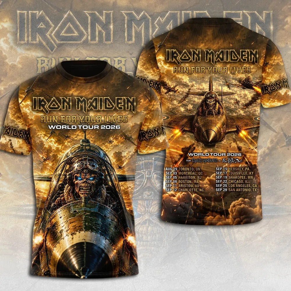 Iron Maiden - Run For Your Lives - World Tour 2026 T-shirt