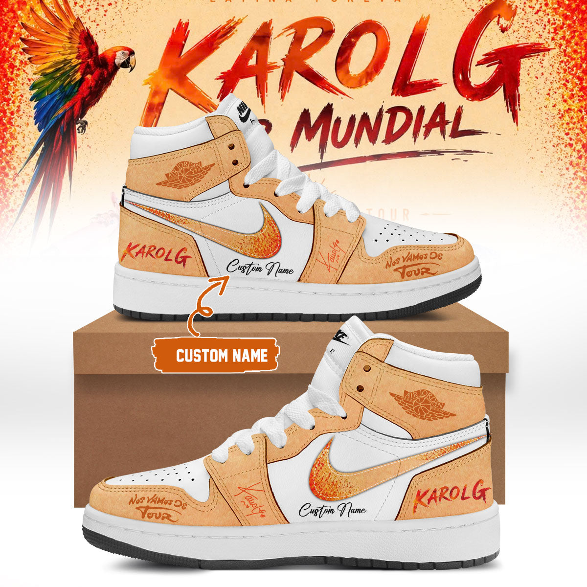 Karol G – Viajando Por El Mundo Tropitour 2026 Limited Edition AJ1 Sneakers 11