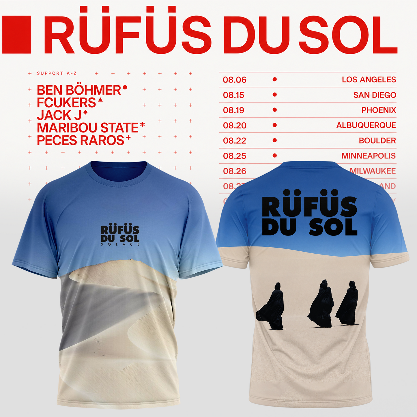 RÜFÜS DU SOL 2026 Tour Merchandise