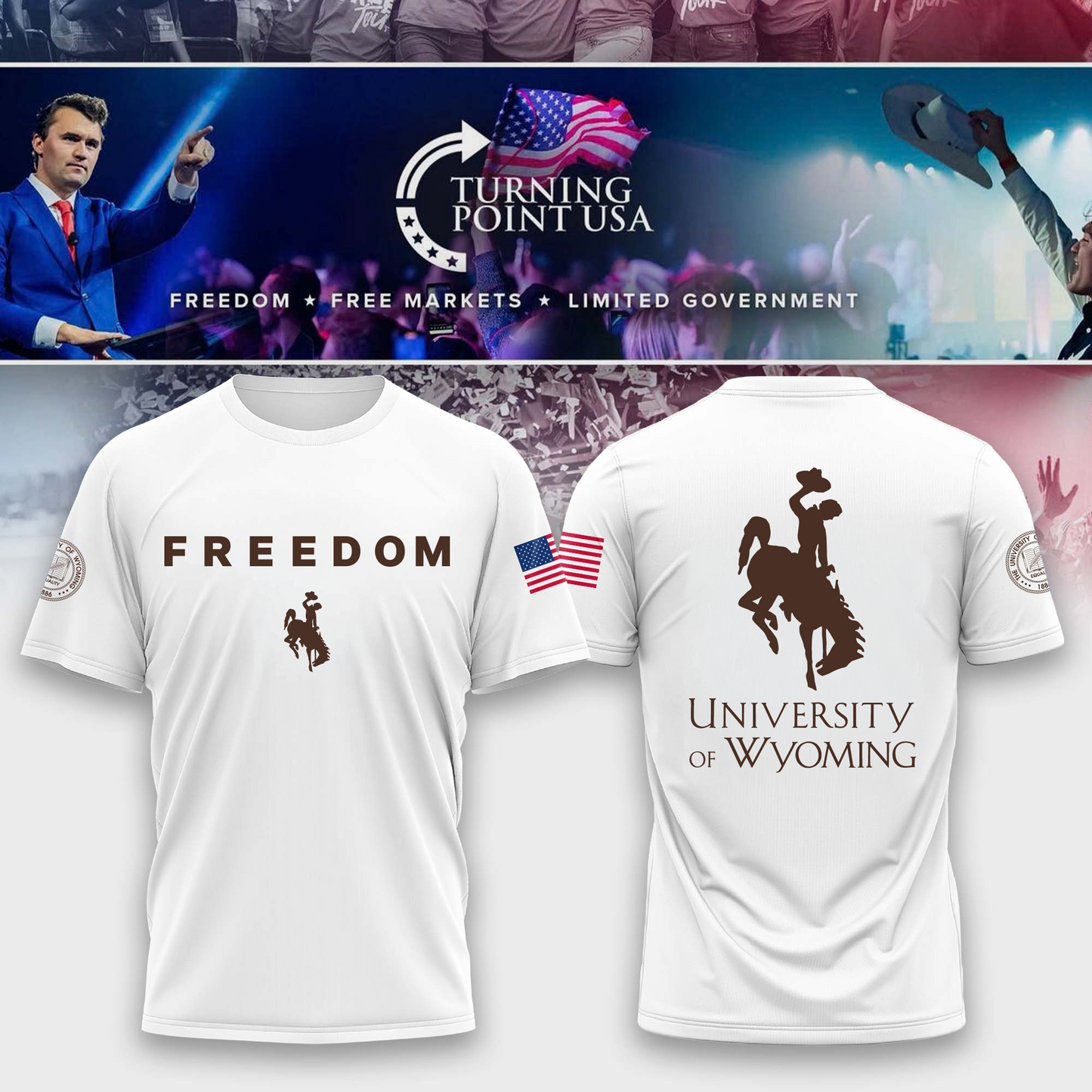University of Wyoming x Turning Point USA TShirt