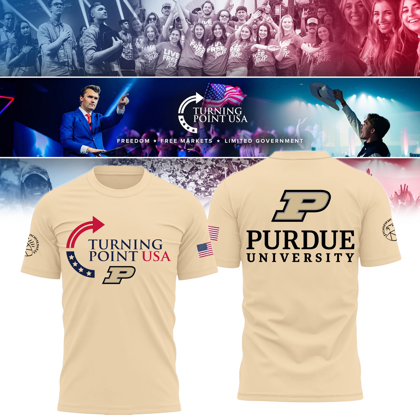 Purdue University x Turning Point USA T-Shirt