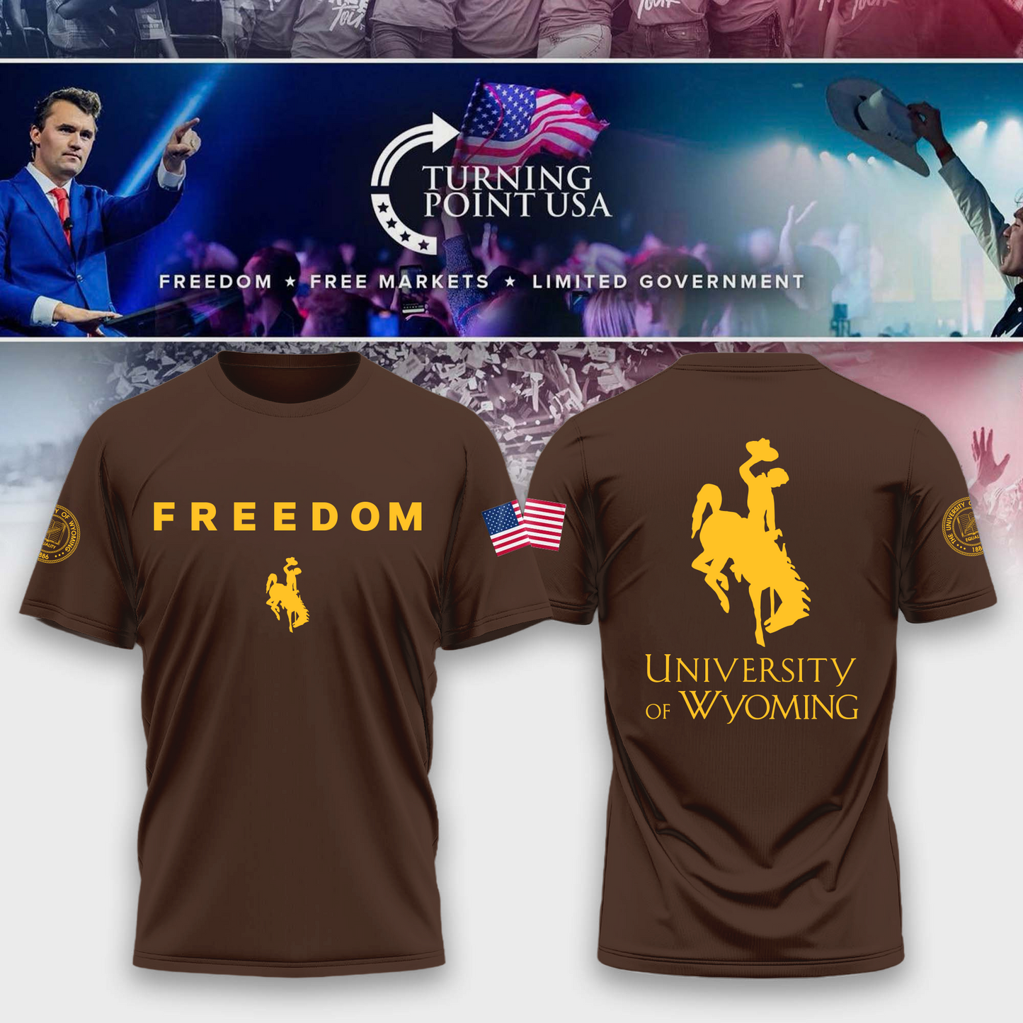 University of Wyoming x Turning Point USA TShirt