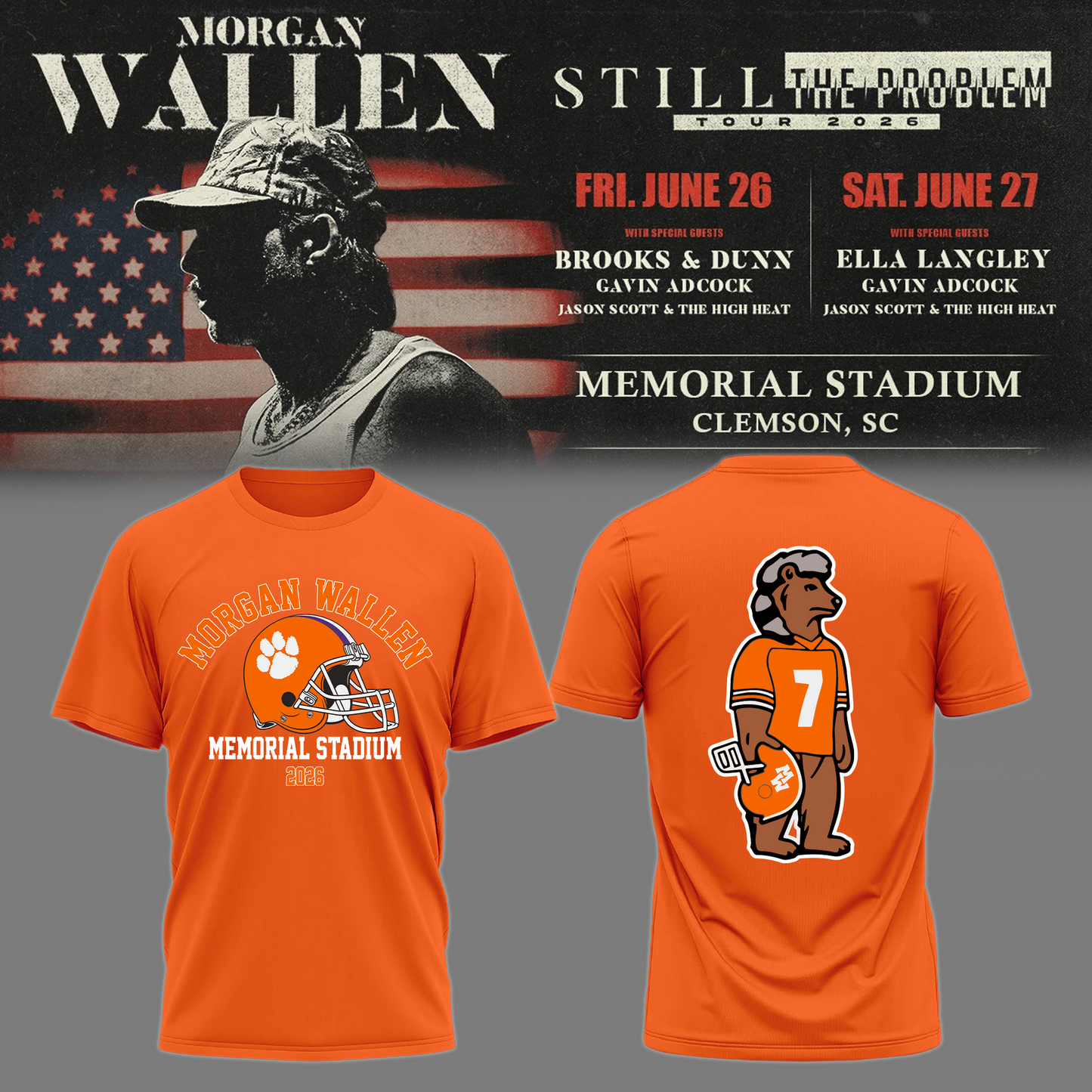 MW x Clemson Tigers Football - Still The Problem Tour 2026 T-Shirt