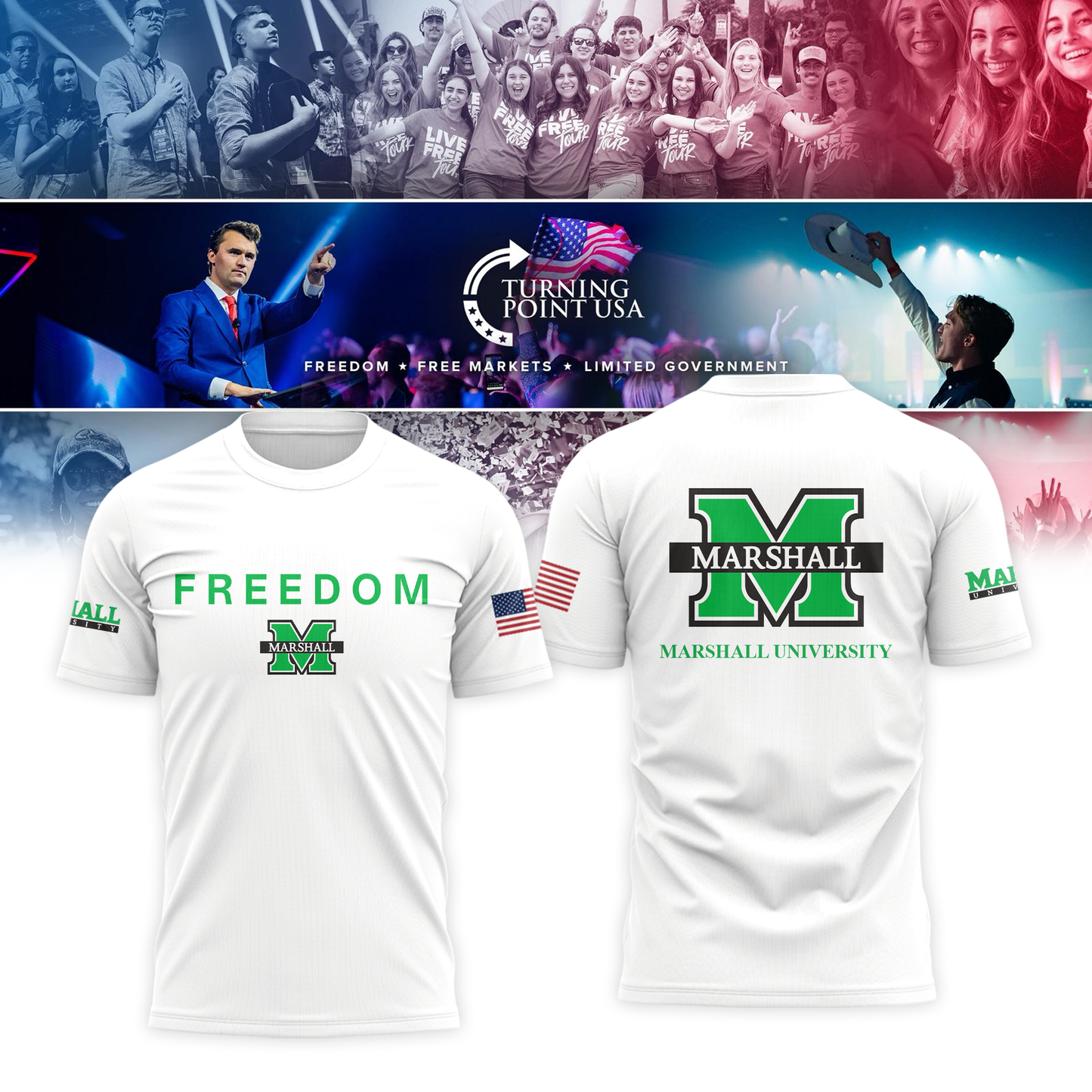 Marshall University Freedom Tshirt