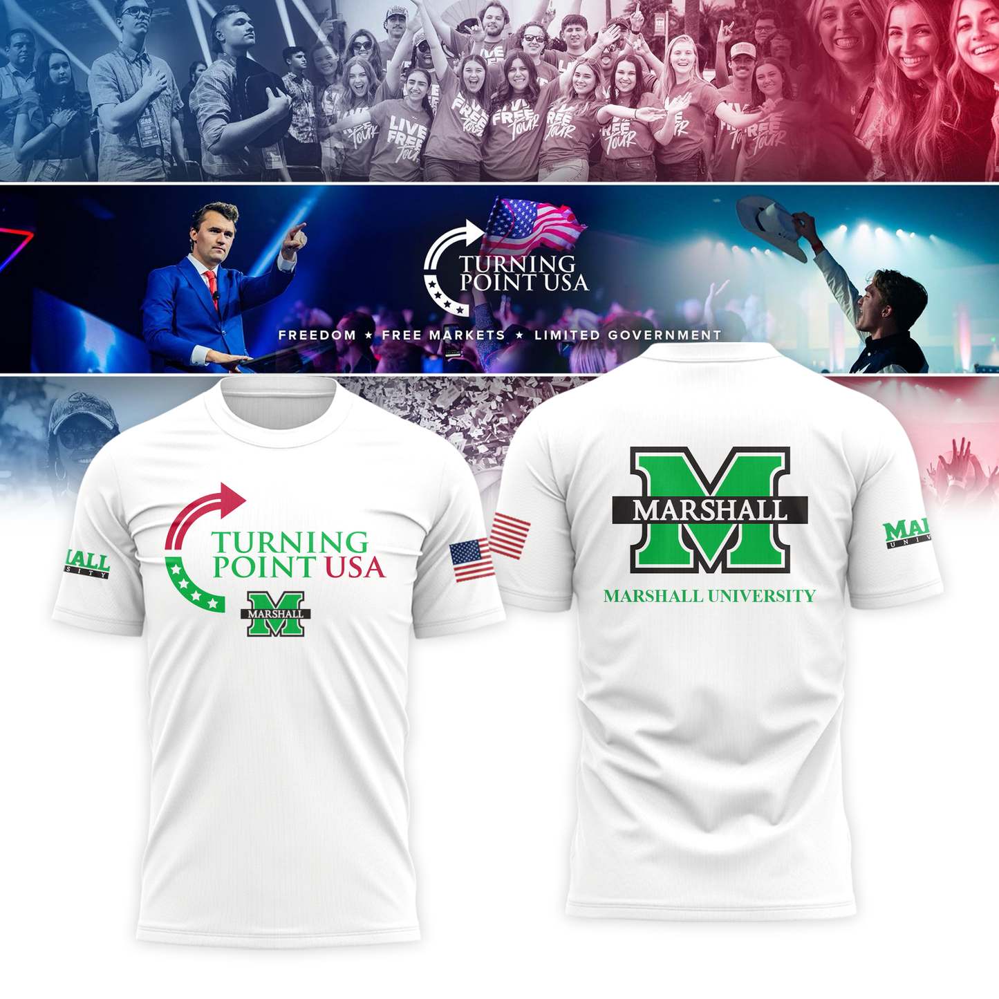 Marshall University Freedom Tshirt