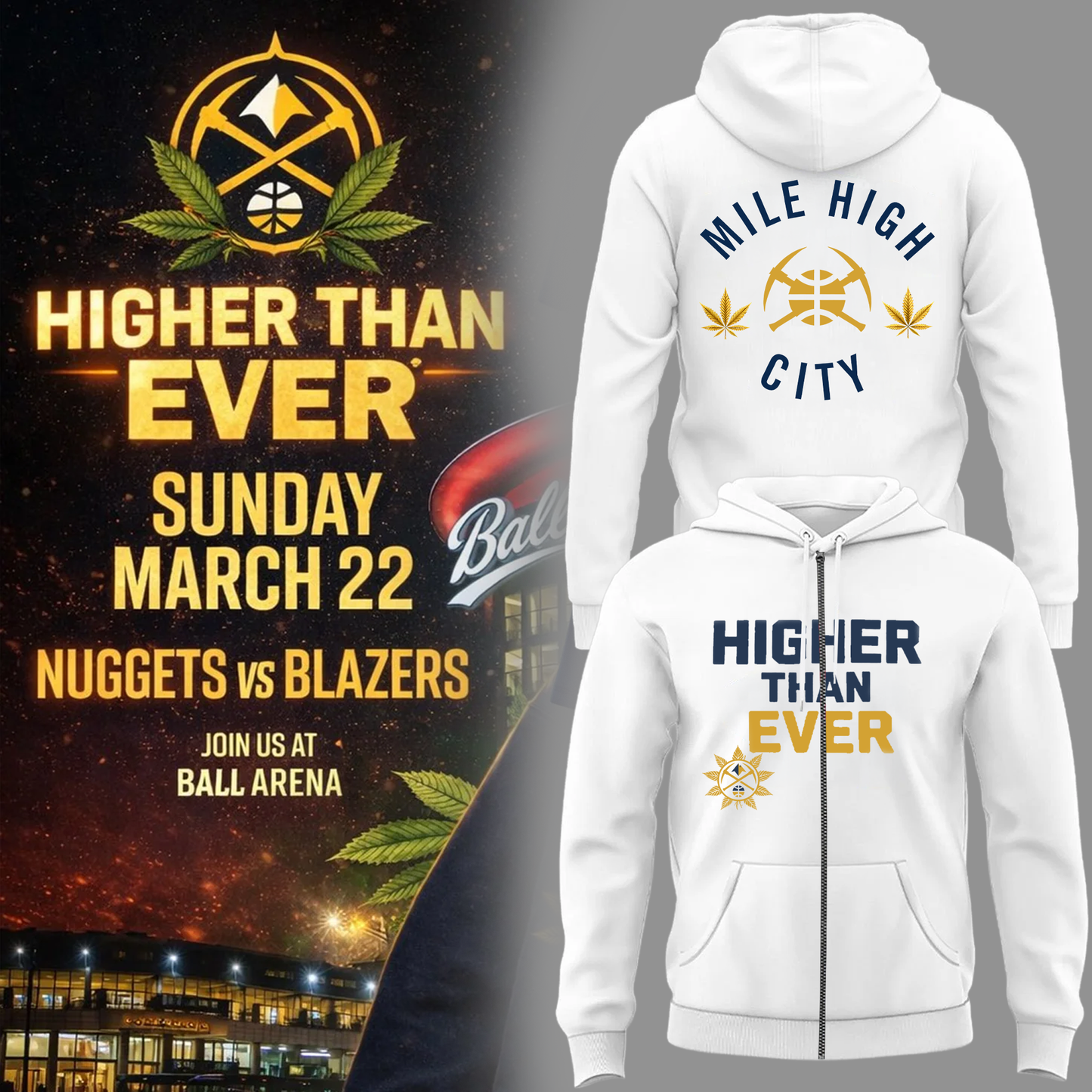 Denver Nuggets - Limited Edition Higher Than Ever ZipHoodie