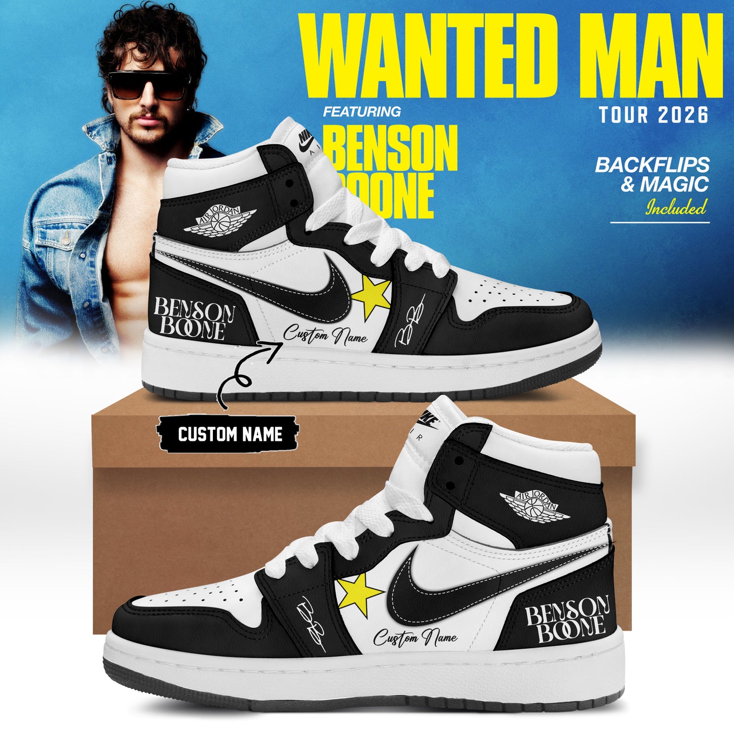Benson Boone Wanted Man signed Shoes 16
