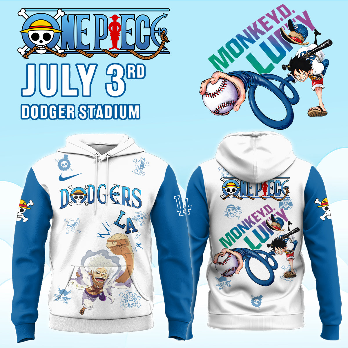 Los Angeles Dodgers _ ONE PIECE Night Limited 2025 Hoodie&amp;Jogger