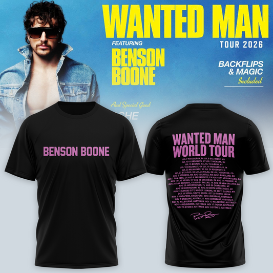 Benson Boone Wanted Man signed T-Shirt