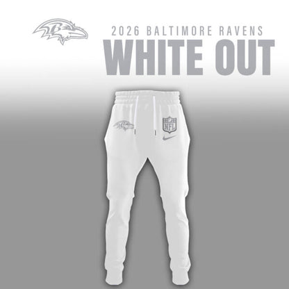 Baltimore Ravens 2026 White Out Limited Edition Hoodie