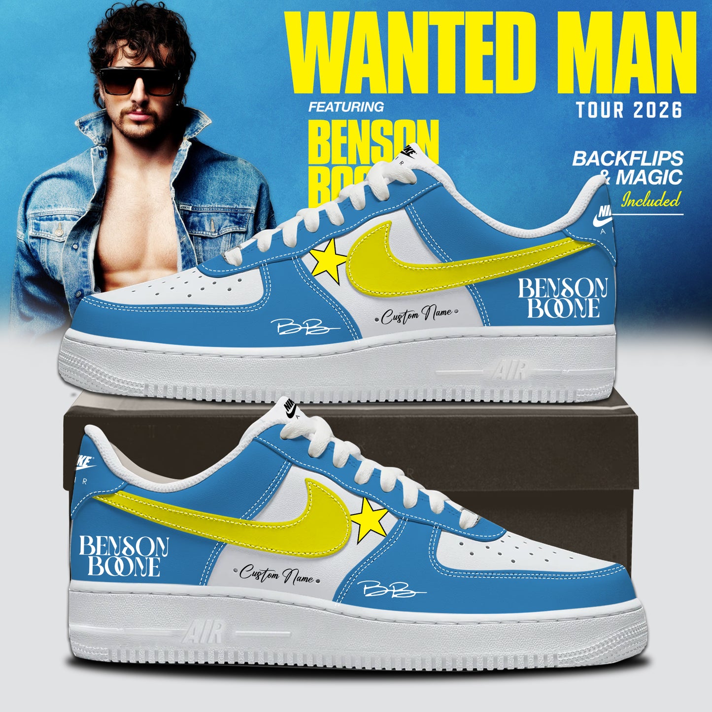 Benson Boone Wanted Man signed Shoes 11