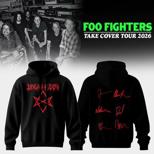 ..Foo Fighters ”Take Cover Tour 2026” Limited Edition Signature - Hoodie