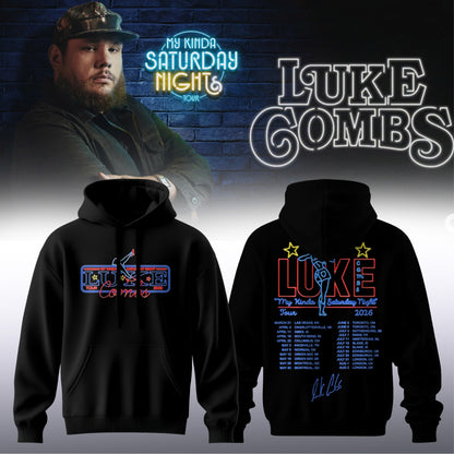 .Luke Combs ”My Kinda Saturday Night Tour 2026” Limited Edition Signature – Hoodie