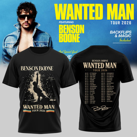 Benson Boone Wanted Man signed T-Shirt