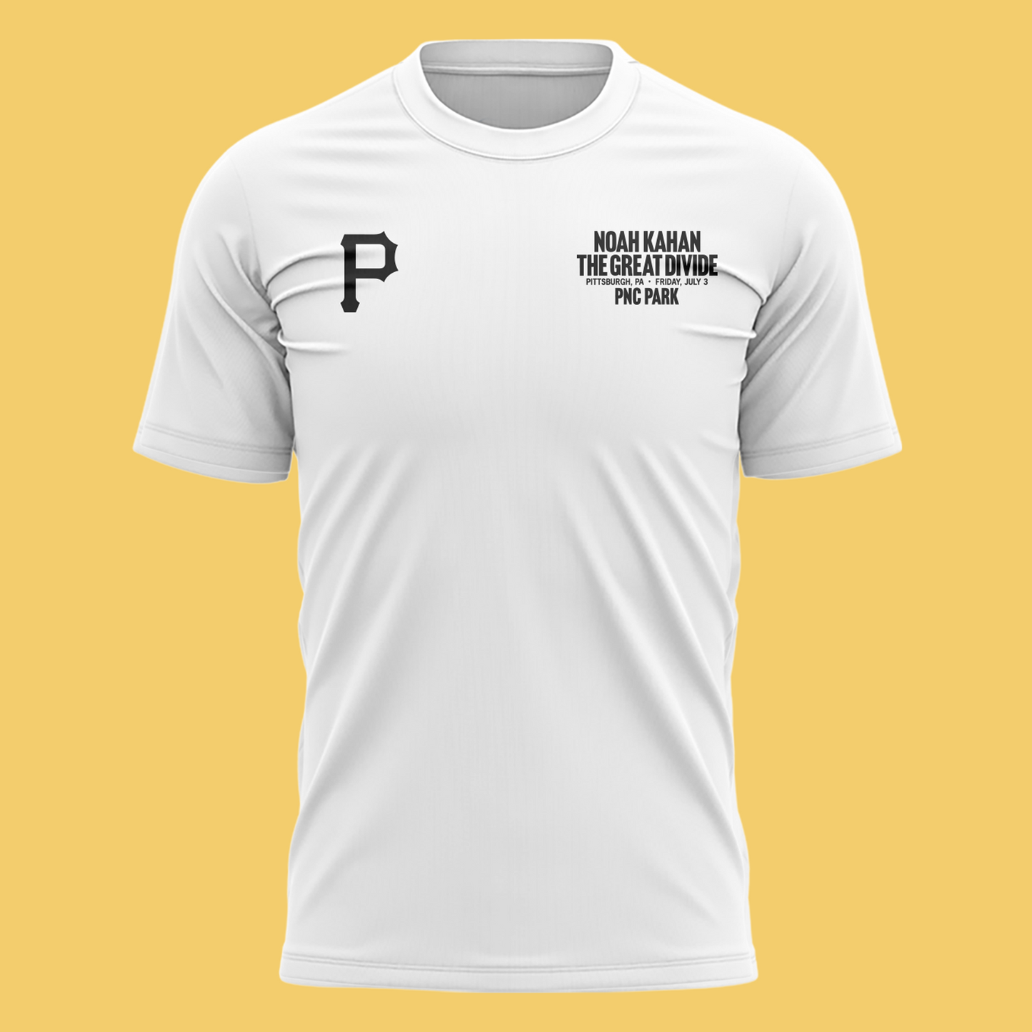 Limited Edition Pittsburgh Pirates x Noah Kahan White T-shirt 2026
