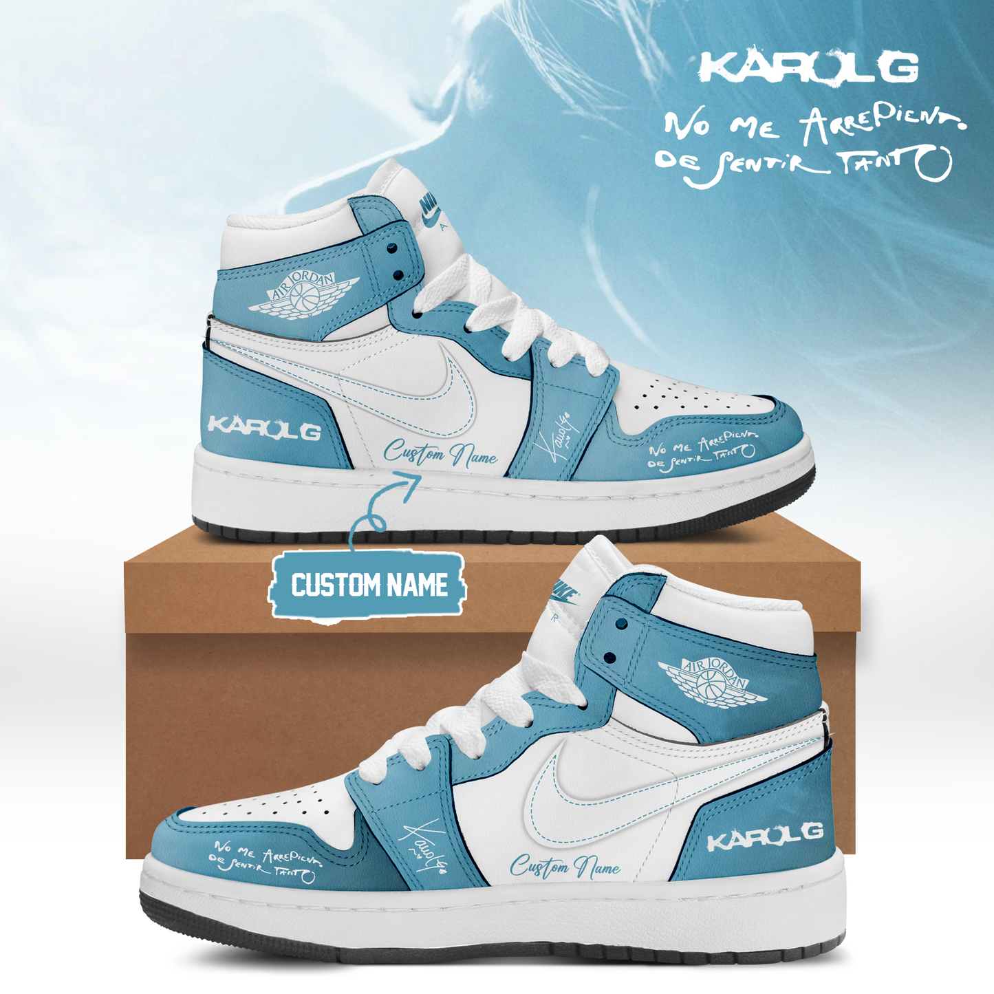 .KaRol G Album “NO ME ARREPIENTO DE SENTIR TANTO” 🩵 – Shoes 4-2