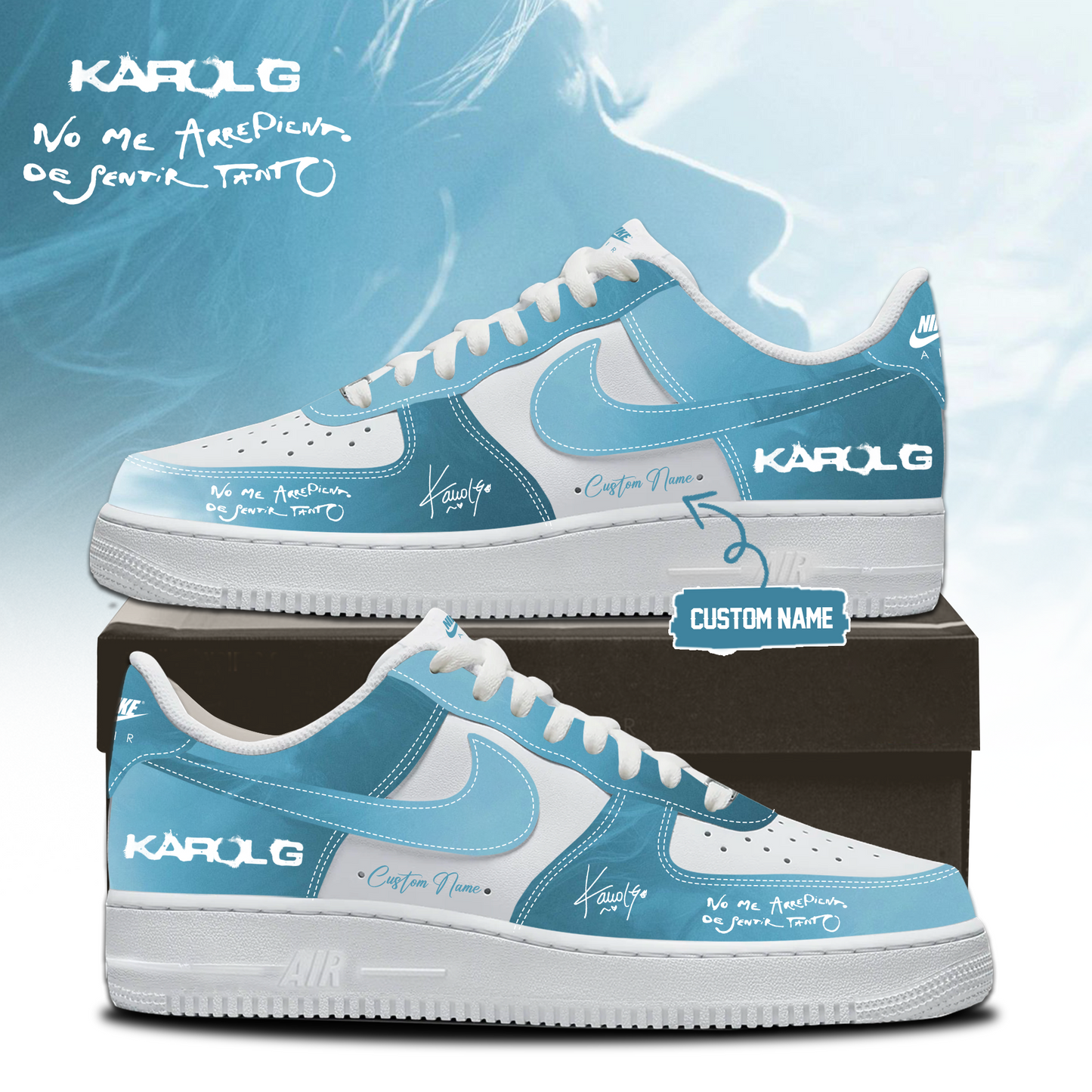 .KaRol G Album “NO ME ARREPIENTO DE SENTIR TANTO” 🩵 – Shoes 4-2