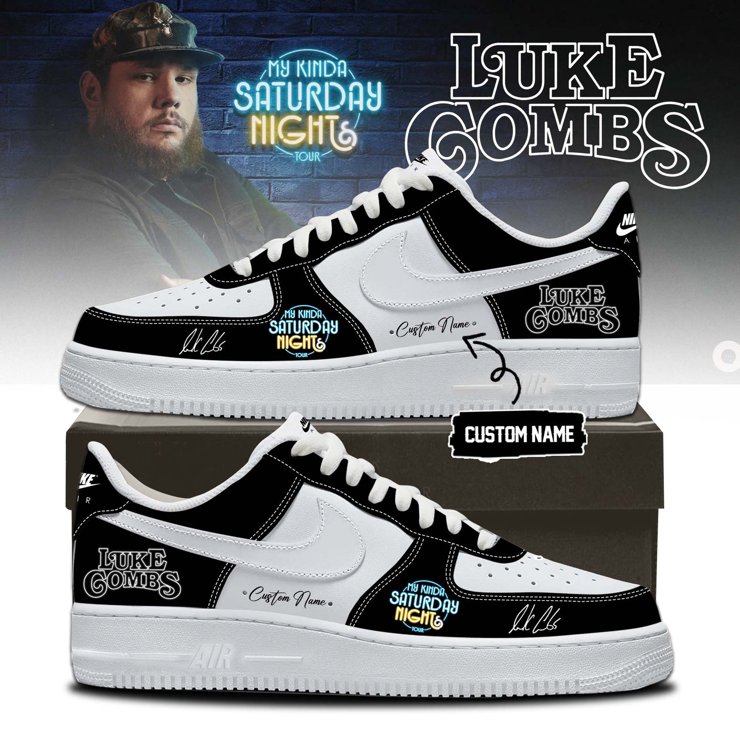 Luke Combs ”My Kinda Saturday Night Tour 2026” Limited Edition Signature – Shoes 3