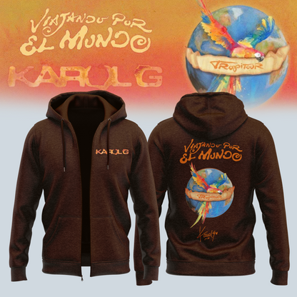 Karol G VIAJANDO POR EL MUNDO TROPITOUR ZipHoodie