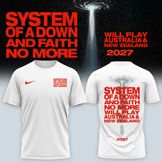 ,,System Of A Down & Faith No More – Australia & New Zealand Tour 2027 – T-shirt