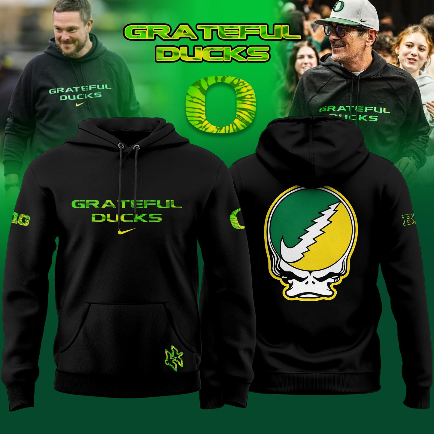 Oregon Ducks x Grateful Dead Limited Editions Hoodie