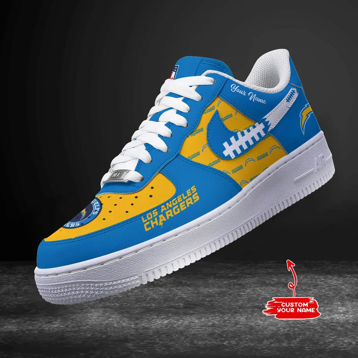 Los Angeles Chargers AF1 Casual Sneakers Comfortable Outdoor Sports Trainers