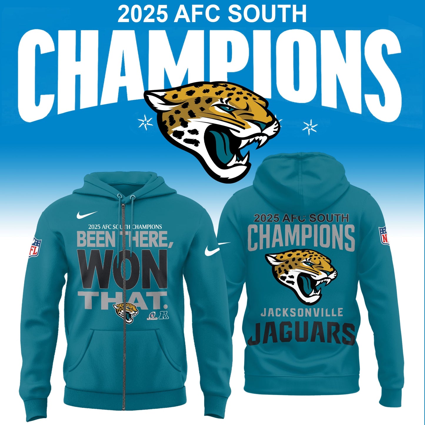 Jacksonville Jaguars 2025 AFC South Division Champions Limited Edition Shirt