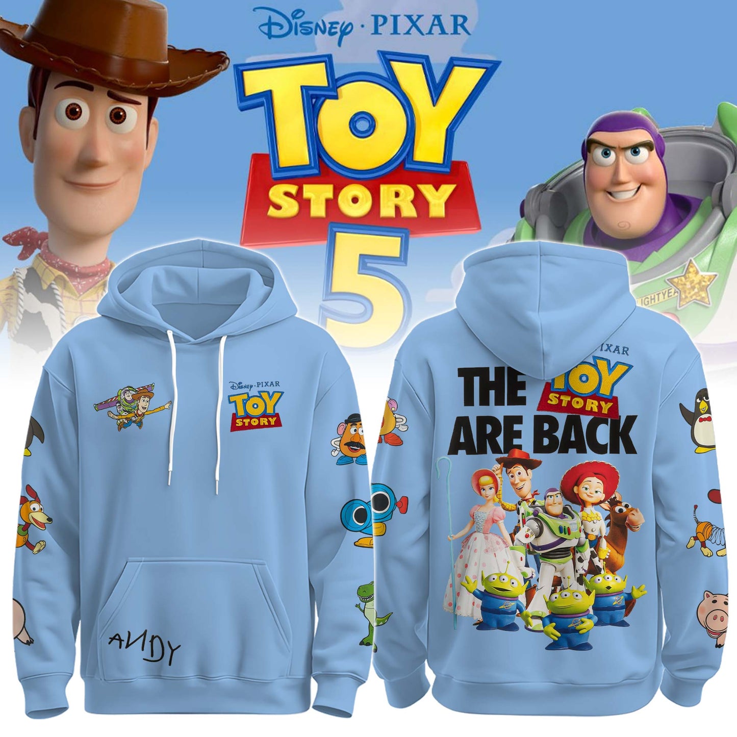 The Toys Are Back Light Blue Limited Edition Hoodie