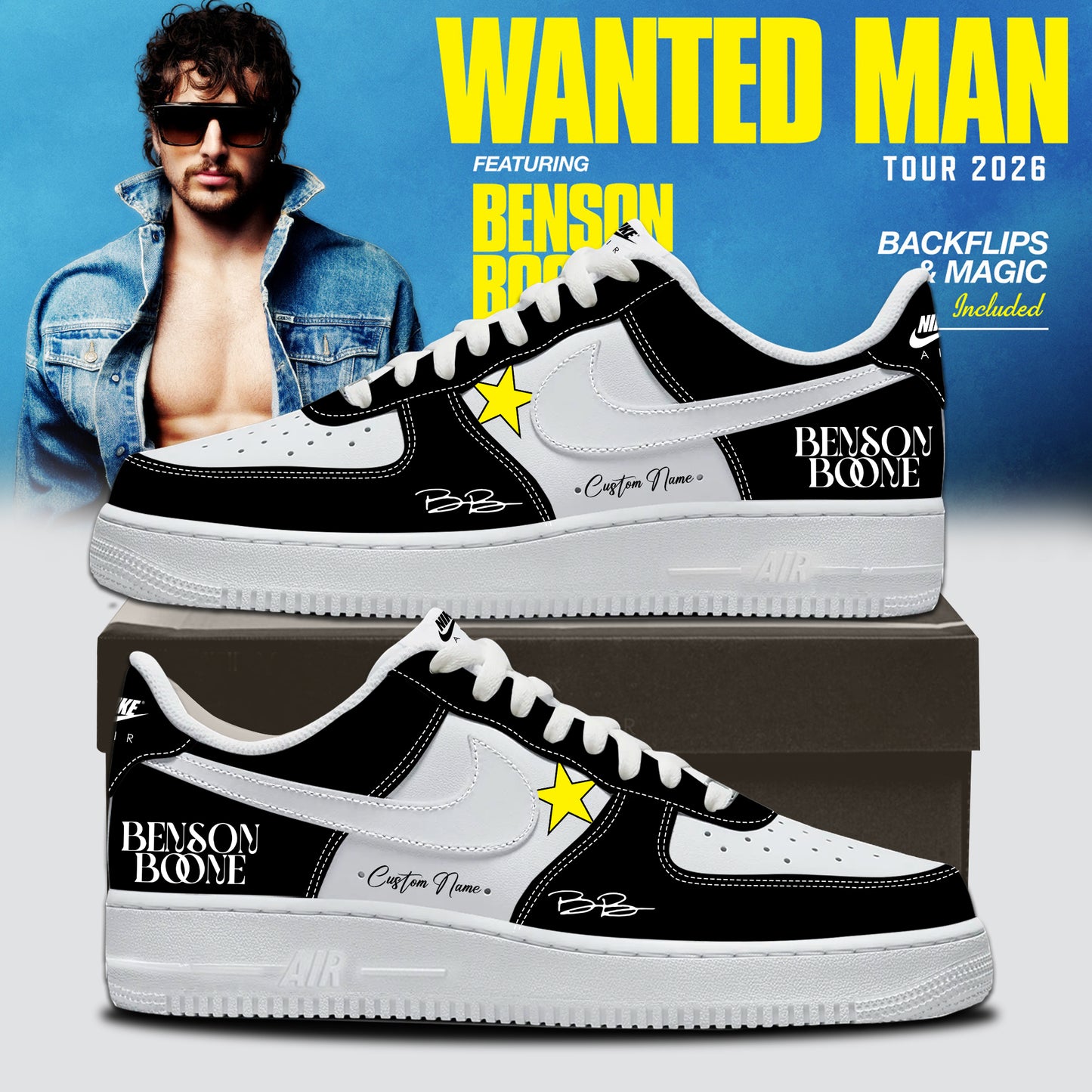 Benson Boone Wanted Man signed Shoes 16