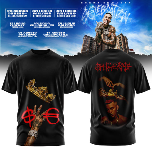 Sfera Ebbasta $€LEBRAT10N – Estate 2026 Tour T-Shirt 3