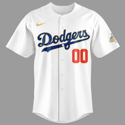 Los Angeles Dodgers 2026 Gold Collection Stadium Jersey Custom Name and Number